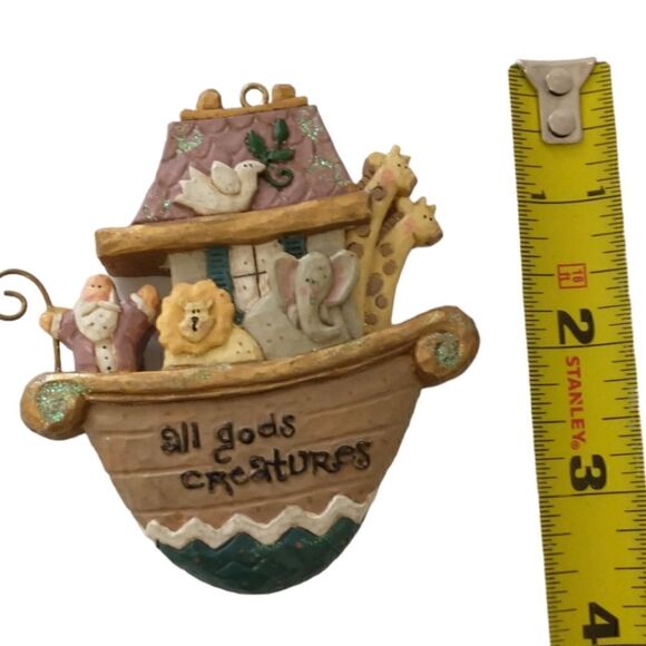 Noahs Ark Ornament Christmas Resin Animals Vintage Whimsical Bible Religious.‎ - Picture 2 of 15